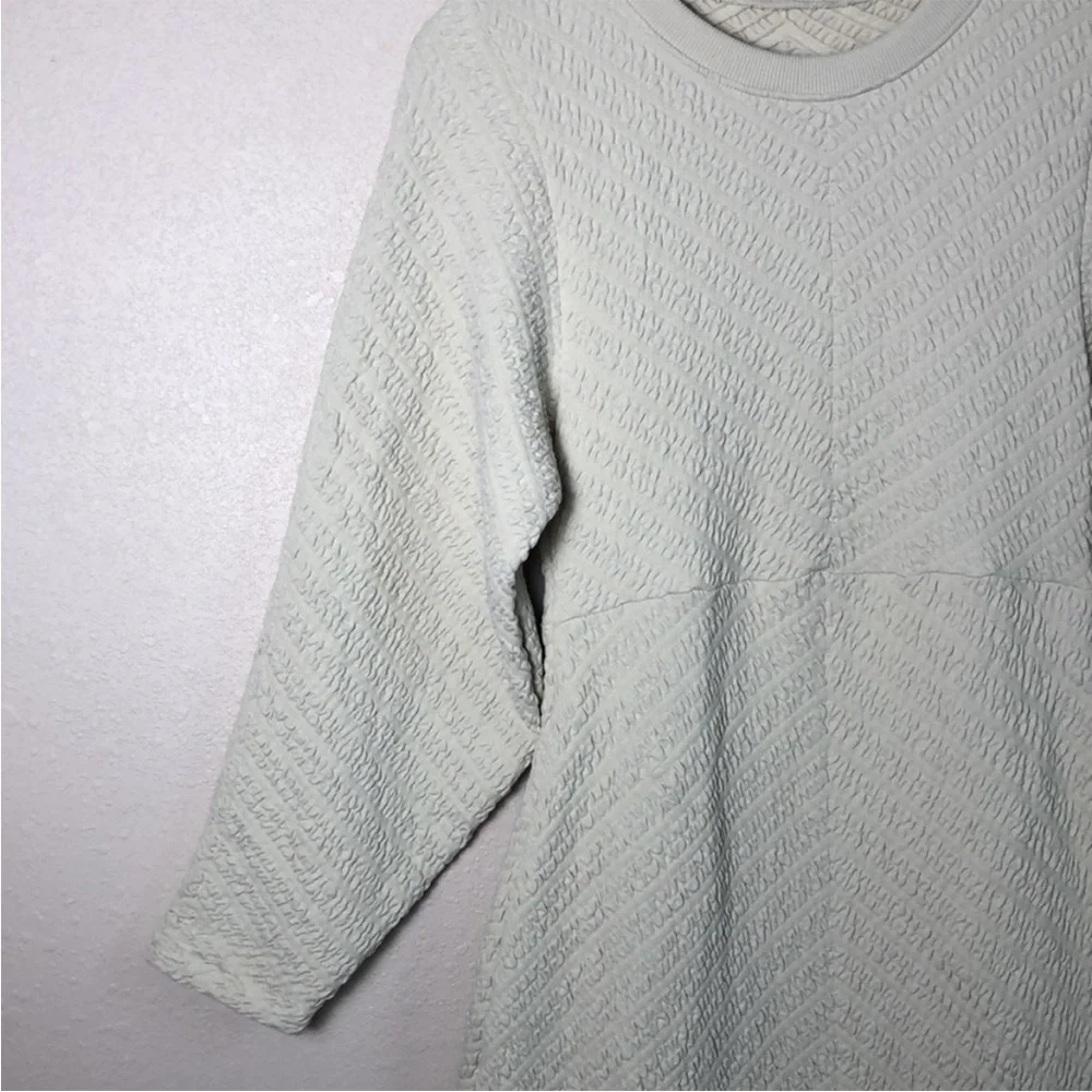New FREE PEOPLE Gabby Seamless Long Sleeve Midi Dress Wet Plaster Quilted M/L‎